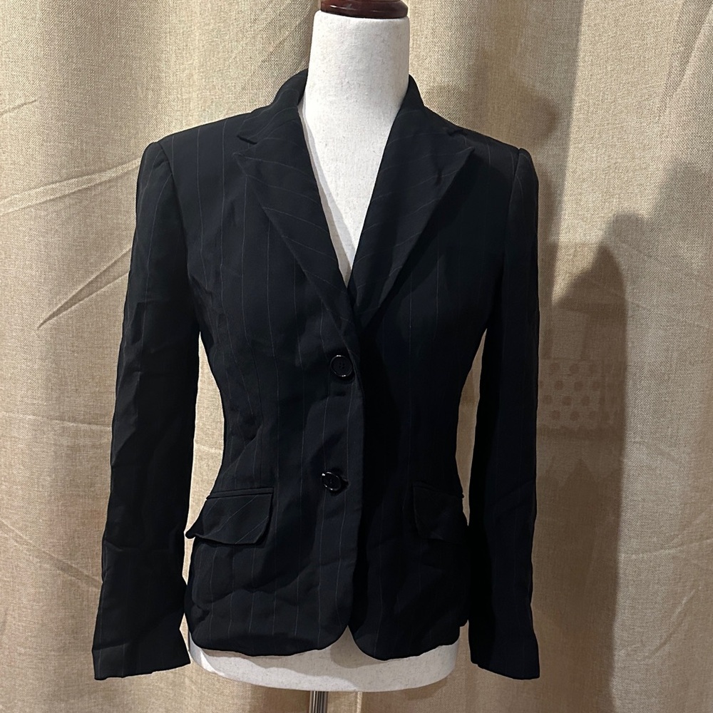 Ann Taylor Black Pinstripe Women's Blazer